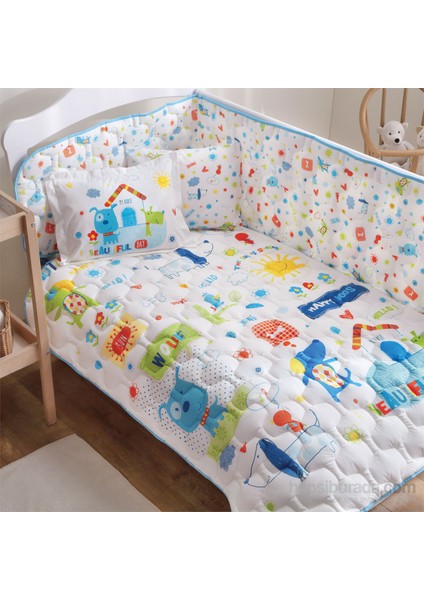 Ranforce Bebek Uyku Seti - Happy Dogs Mavi