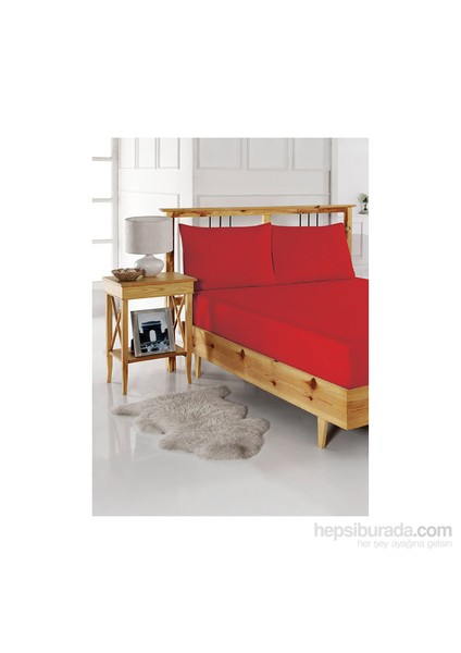 Lastikli Çarşaf Seti Tek Kişilik Kırmızı fiyatları