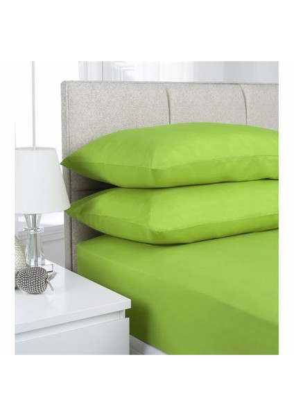 Lastikli Çarşaf Seti Tek Kişilik Yeşil