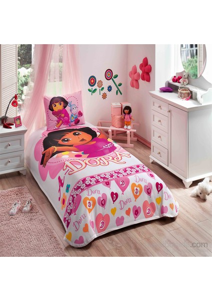 Lisanslı Dora Adorable Tek Kişilik Pamuk Pike Takımı
