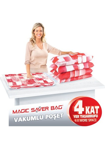Magic Vakumlu Poşet Hurç 2'li 73 x 130 cm (Jumbo)