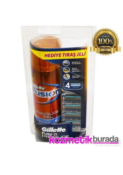 Fusion Manuel 4 Lü Başlık+ 200 Ml. Nemlendiric Traş Jeli