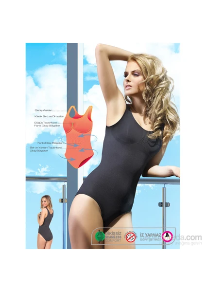 Çıtçıtlı Body Seamless Bayan Kalın Askı