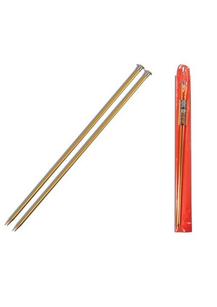10 Mm 35 Cm Mor Metal Örgü Şişi