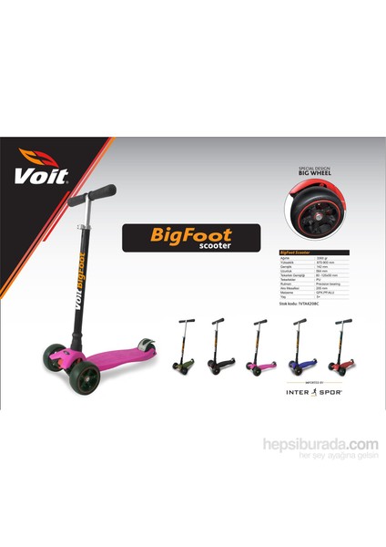 Big Foot Scooter Siyah