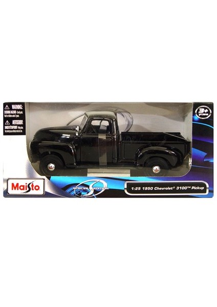 Maisto Chevrolet 3100 Pickup 1950 Diecast Model Araba 1:24 Special Edition Siyah