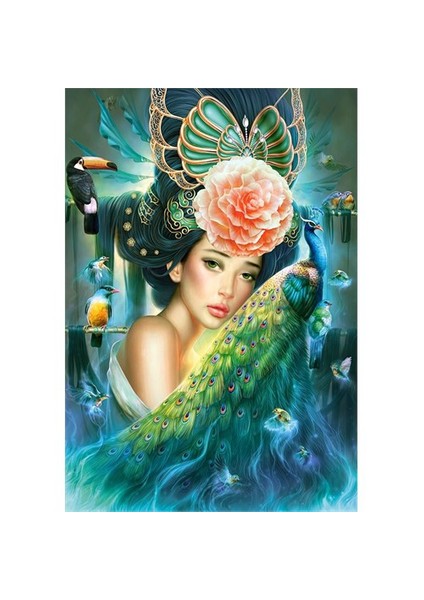 Lady With A Peacock Puzzle (1000 Parça)