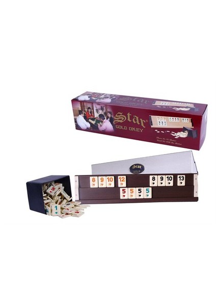 Star Gold Ahşap Okey Takımı
