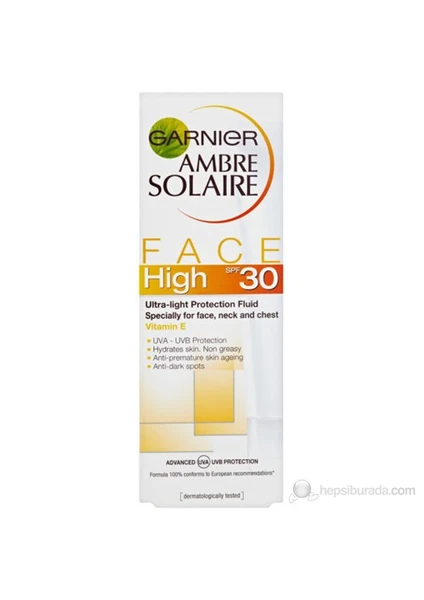 Garnier Ambre Solaire Face Yüz Kremi Spf 30 50 Ml