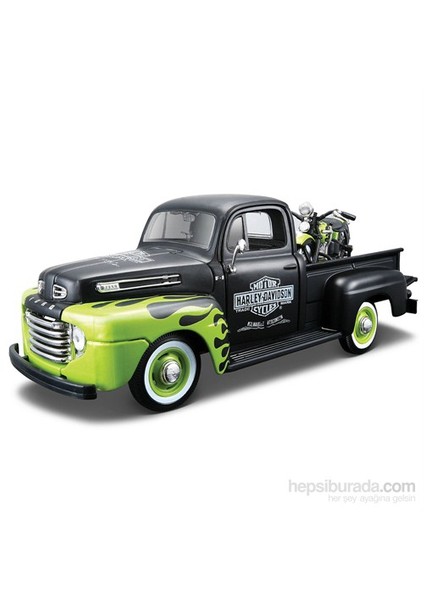 Maisto Ford F-1 Pickup 1948 1:24 Model Araba Siyah Yeşil