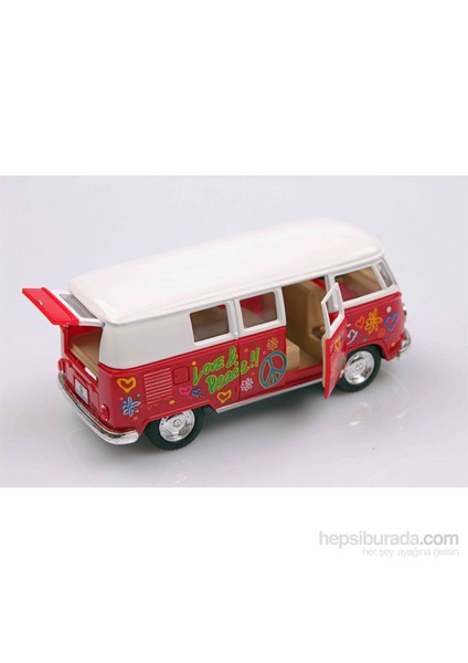 Kırmızı 1962 Volkswagen Classical Bus 1/32 Çek Bırak Die-Cast Model Araç fiyatları