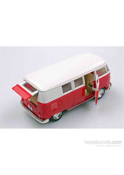 Kırmızı 1962 Volkswagen Classical Bus 1/32 Çek Bırak Die-Cast Model Araç fiyatları