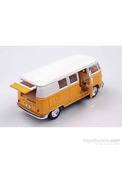 Sarı 1962 Volkswagen Classical Bus 1/32 Çek Bırak Die-Cast Model Araç fiyatları