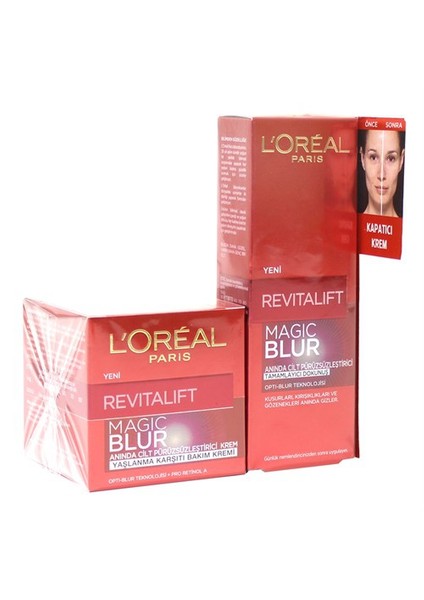 L'Oréal Paris Magic Blur Krem 50Ml. + Kapatıcı Krem 30Ml. Set