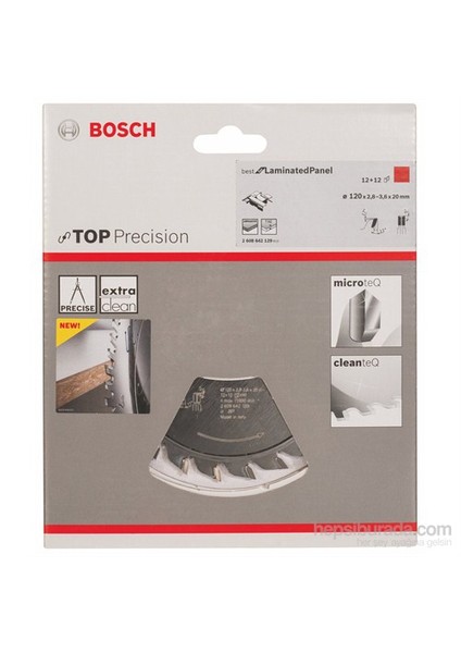 - Best Serisi Hassas Kesim Lamine Panel İçin Ön Çizme Bıçağı - 120 X 20 X 2,8-3,6 Mm, 12+12 Diş