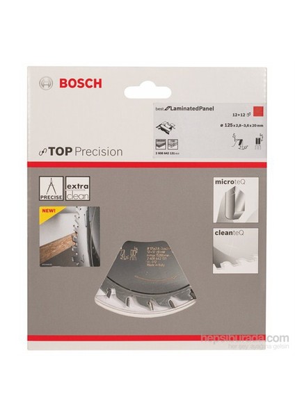 - Best Serisi Hassas Kesim Lamine Panel İçin Ön Çizme Bıçağı - 125 X 20 X 2,8-3,6 Mm, 12+12 Diş