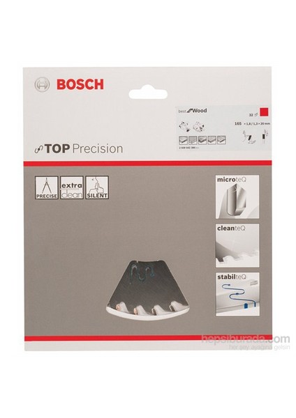 - Best Serisi Hassas Kesim Ahşap İçin Daire Testere Bıçağı - 165 X 20 X 1,8 Mm, 32 Diş