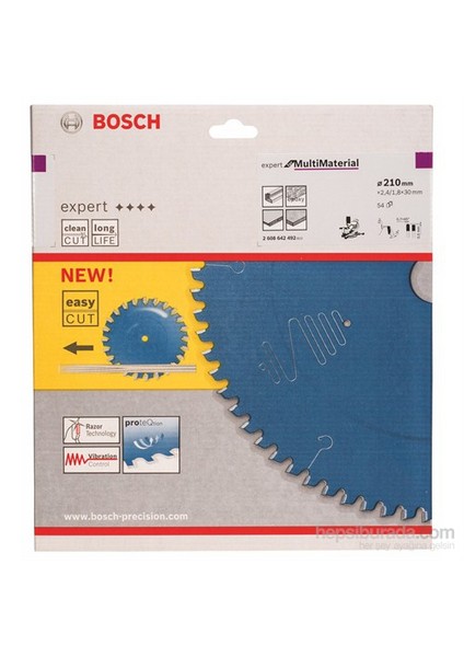 - Expert Serisi Çoklu Malzeme İçin Daire Testere Bıçağı - 210 X 30 X 2,4 Mm, 54 Diş