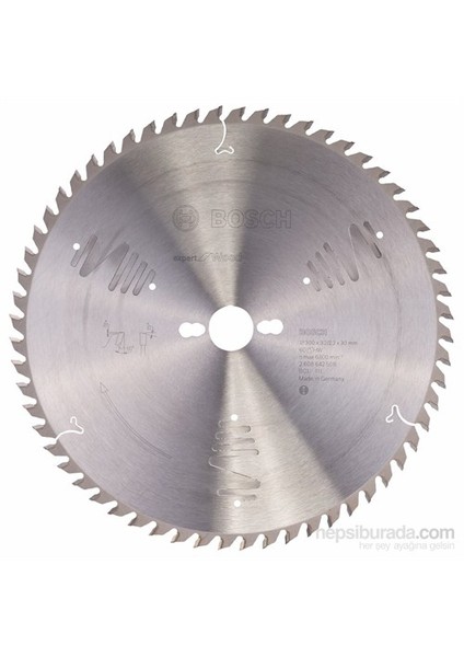 - Expert Serisi Ahşap İçin Daire Testere Bıçağı - 300 X 30 X 3,2 Mm, 60 Diş fiyatları