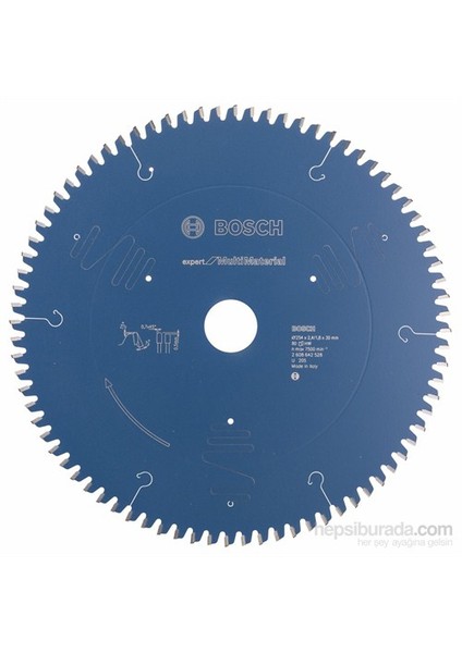 - Expert Serisi Çoklu Malzeme İçin Daire Testere Bıçağı - 254 X 30 X 2,4 Mm, 80 Diş fiyatları