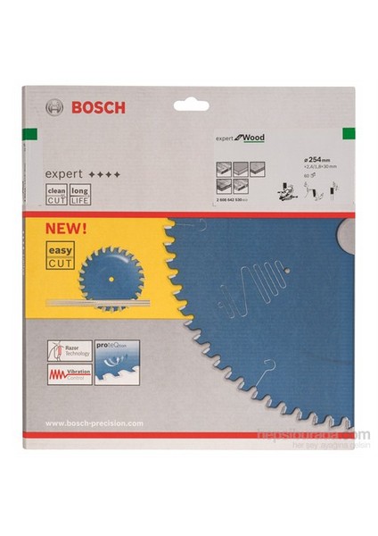 - Expert Serisi Ahşap İçin Daire Testere Bıçağı - 254 X 30 X 2,4 Mm, 60 Diş