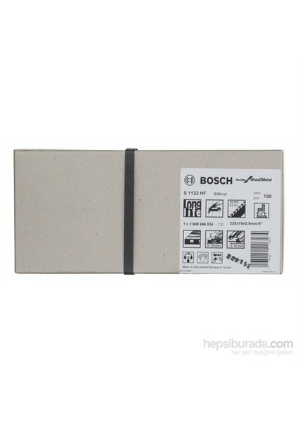 - Flexible Serisi Ahşap Ve Metal İçin Tilki Kuyruğu Bıçağı S 1122 Hf - 100'Lü Paket