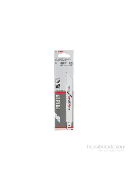 - Flexible Serisi Ahşap Ve Metal İçin Tilki Kuyruğu Bıçağı S 922 Hf - 2'Li Paket fiyatları