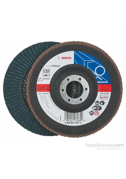 - Flap Zımpara Diski - 125 Mm, 22,23 Mm, 120 Kum fiyatları