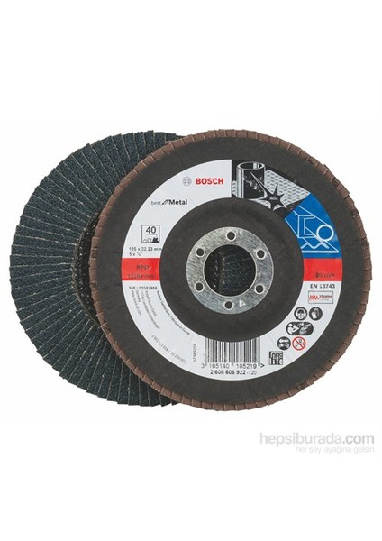 - Flap Zımpara Diski - 125 Mm, 22,23 Mm, 40 Kum fiyatları
