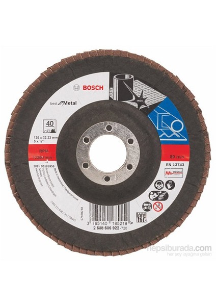 - Flap Zımpara Diski - 125 Mm, 22,23 Mm, 40 Kum modelleri
