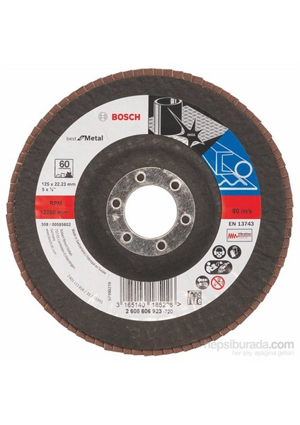 - Flap Zımpara Diski - 125 Mm, 22,23 Mm, 60 Kum modelleri