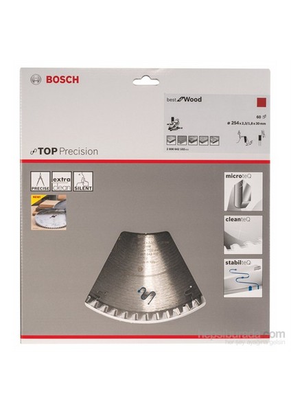 - Best Serisi Hassas Kesim Ahşap İçin Daire Testere Bıçağı - 254 X 30 X 2,3 Mm, 60 Diş