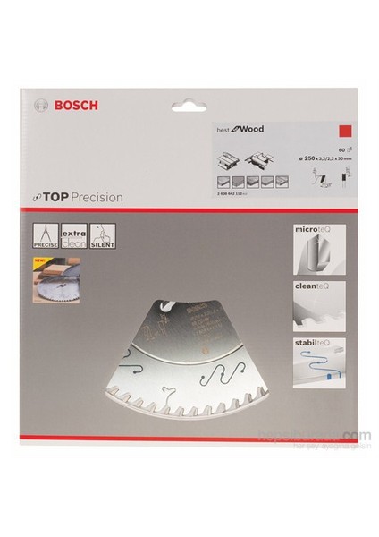 - Best Serisi Hassas Kesim Ahşap İçin Daire Testere Bıçağı - 250 X 30 X 3,2 Mm, 60 Diş