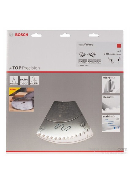 - Best Serisi Hassas Kesim Ahşap İçin Daire Testere Bıçağı - 300 X 30 X 3,2 Mm, 72 Diş