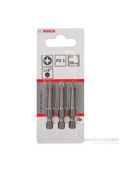 - 3'Lü Paket - Ekstra Sert Seri Vidalama Ucu - Pz 1, 49 Mm fiyatları