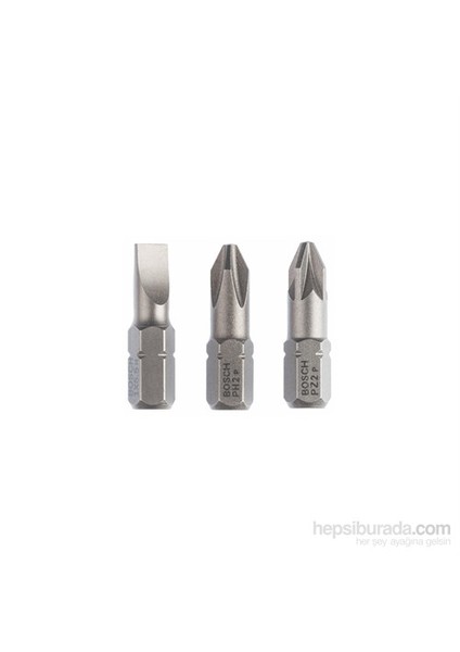 - 3 Parçalı Vidalama Ucu Seti Ekstra Sert Serisi (Karışık) - S 1,0X5,5: Ph2: Pz2: 25 Mm