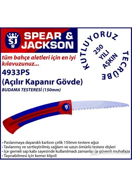 4933Ps Budama Testeresi Açılır-Kapanır Tip 150 Mm
