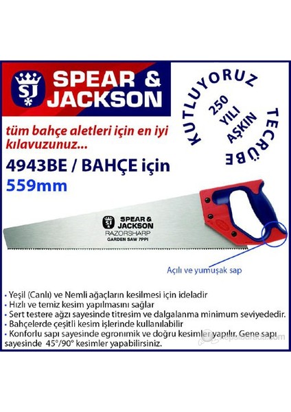 4943Be12 Budama Testeresi 559 Mm