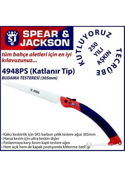 4948Ps Budama Testeresi Katlanır Tip 305 Mm