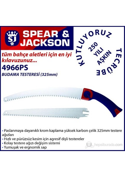 4966Ps Budama Testeresi Çift Bıçaklı 325 Mm