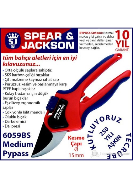 6059Bs Budama Makası Profesyonel Bypass