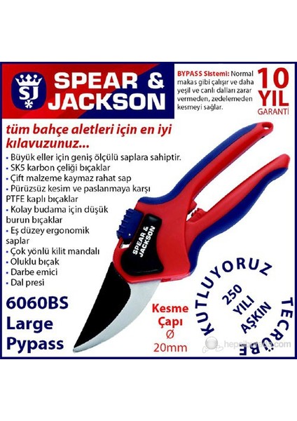 6060Bs Budama Makası Profesyonel Bypass