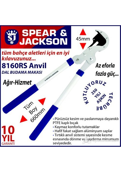 8160Rs Budama Makası Ağır-Hizmet Anvil