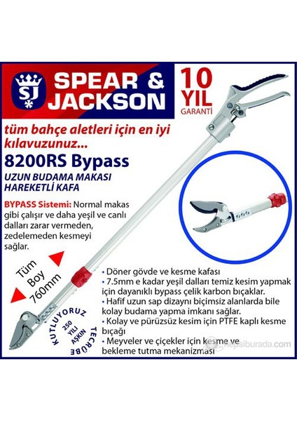 8200Rs Uzun Budama Makası Hareketli Kafa