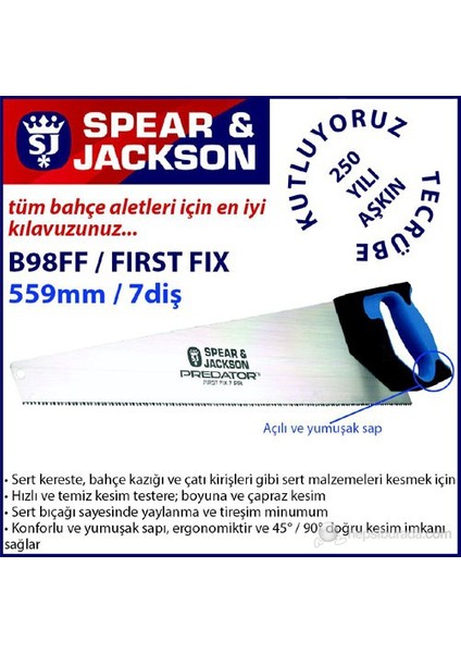 B98ff El Testeresi Sert Malzeme İçin