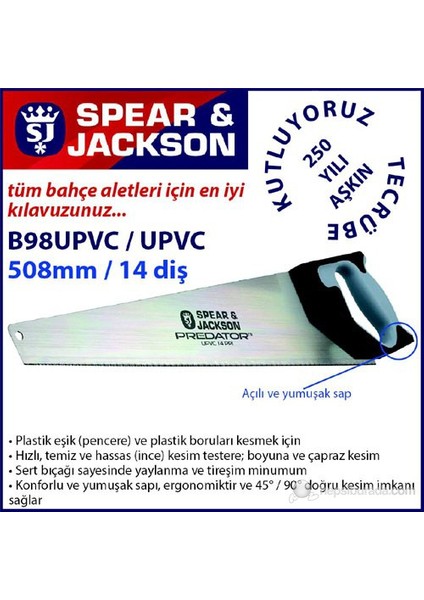 B98upvc El Testeresi Plastik İçin