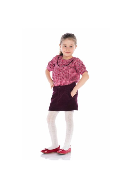 Pretty Allesıa Klt. Beyaz Kız Çocuk Külotlu Çorap