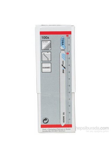 - Ekonomik Seri Metal İçin T 318 A Dekupaj Testeresi Bıçağı - 100'Lü Paket