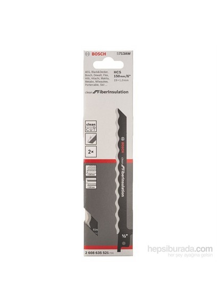 - Clean Serisi Fiber Yalıtımı İçin Panter Testere Bıçağı S 713 Aw