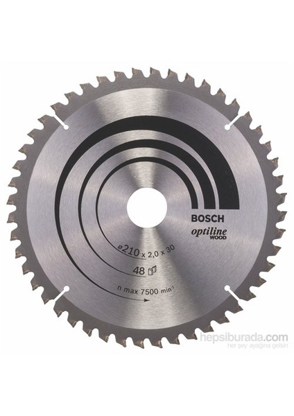 - Optiline Serisi Ahşap İçin Daire Testere Bıçağı - 210 X 30 X 2,0 Mm, 48 Diş